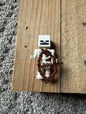 LEGO Minecraft Skeleton White Minifigure Figure w/ Block Head + Bow