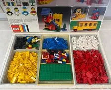 Lego Set 190 Building Set With People VTG 1975 Incomplete + Extras Original Box