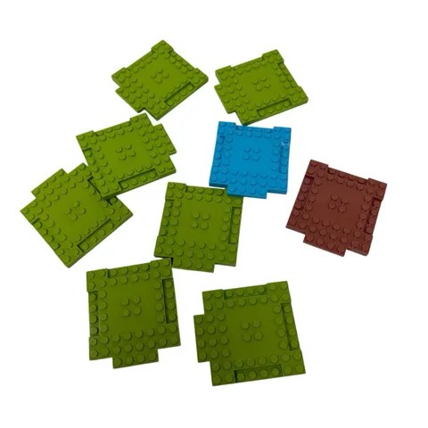 Lego Lot of 8 Interconnecting Plates 15624 8x8x2/3 On 1x4 Plate