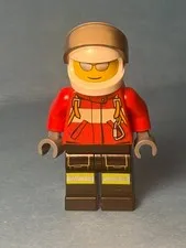 LEGO City Fire Minifig cty0349 - Male Pilot - Scratches/No Cracks