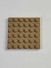 LEGO Parts ● Dark Tan Plate 6 x 6 ● # 3958 ● QTY 1