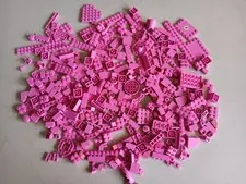 LEGO BULK LOT OF 380 DARK PINK BRICKS PLATES  & SPECIALTY PIECES