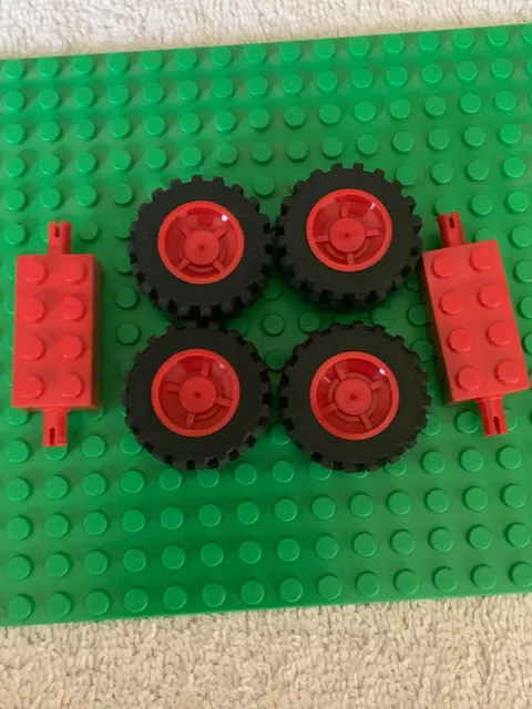 LEGO® Four (4) Technic Wheels Four (4) Tires and Two (2)  Axles