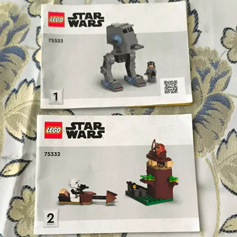 Lego Building Instructions Star Wars 75332 AT-ST Manual Booklets 1 & 2 Illust. DE/EN
