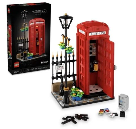 LEGO Ideas #21347 Red London Telephone Booth: Brand New in Sealed Box: RETIRED!