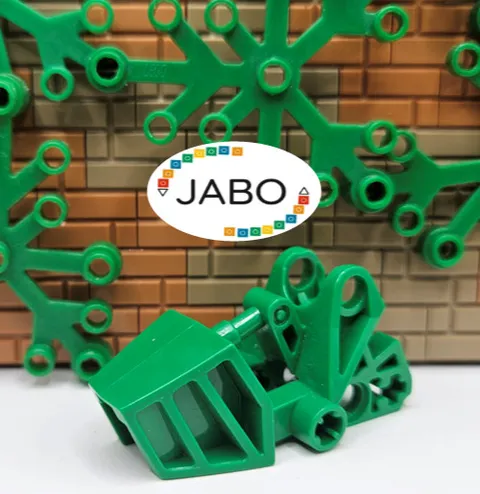 (S17 / 7 / 27) LEGO Bionicle 32475 Foot Foot 3 x 6 x 2 1/3 Rounded Top Green