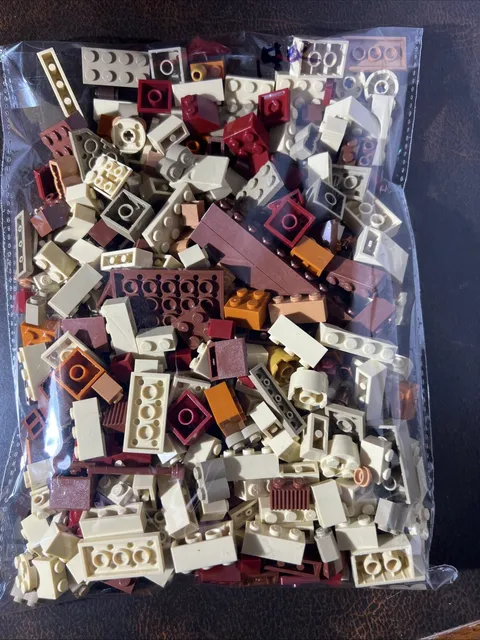 Lego Building Blocks Lot Tan Brown In Color Approximately 14 oz
