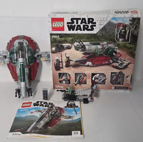 LEGO Star Wars 75312 Boba Fett's Starship Mandalorian 593 Pcs Box Instr
