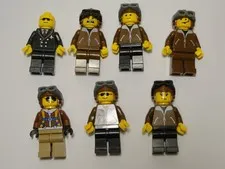 Lego City Airplane Pilot Mini Figures Lot Bomber Jacket