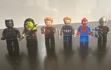 LEGO Marvel Minifigures Lot of 6 Ant Man Black Panther Gamora Spider-Man