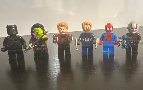 LEGO Marvel Minifigures Lot of 6 Ant Man Black Panther Gamora Spider-Man