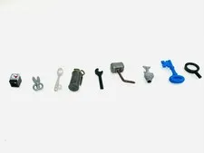 LEGO Minifigure Accessories Lot 9pcs Tool Parts Fish Hammer Key Magnifying Glass