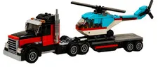 LEGO Creator 31146 Flatbed Truck With Helicopter Missing 2 Pieces Build