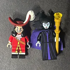 LEGO Disney Villains 71012 Maleficent & Captain Hook Minifigure Lot of 2