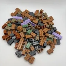 LEGO BULK LOT OF 140 1X2 And 1X4 MASONRY PROFILE WALL BRICKS #98283