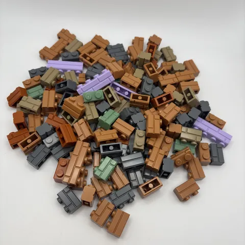 LEGO BULK LOT OF 140 1X2 And 1X4 MASONRY PROFILE WALL BRICKS #98283