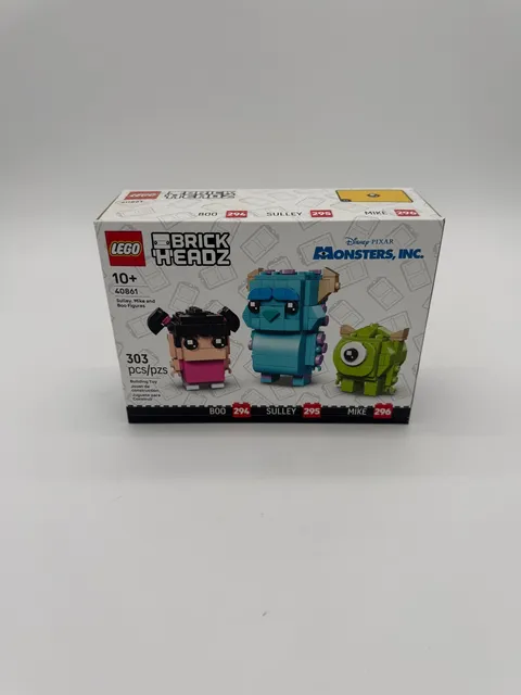 Lego Brick Heads  Monsters Inc Sulley Mike and Boo New Sealed
