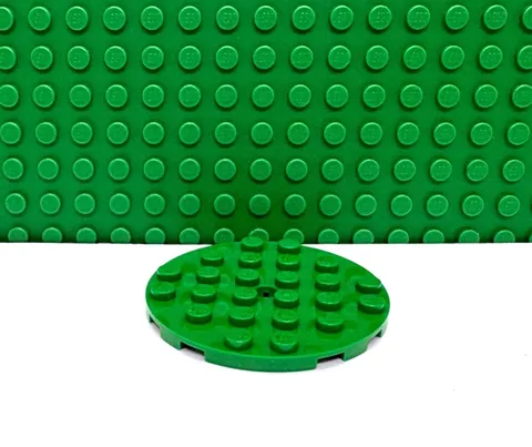 Lego 1 Green 8x8 Round Plate NEW