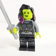Lego Gamora Minifigure Silver Armor Marvel Guardians of the Galaxy 76081 sh0388