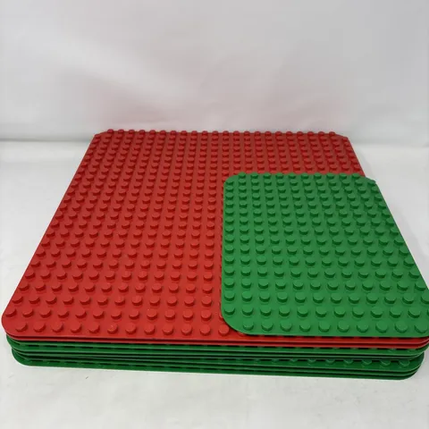Lot Of 9 Lego Duplo Baseplates 24 X 24 & 10 X 14 Stud Green Red Base Plate
