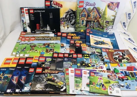 Lego Instruction Manuals Huge Mixed Lot Of 40+ Minecraft, Star Wars, DC, Marvel