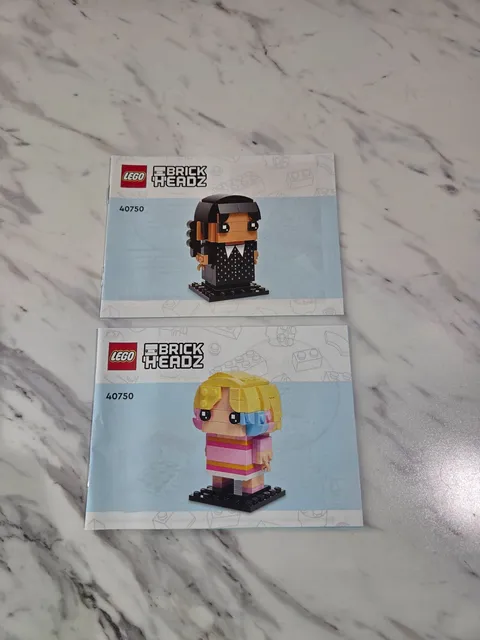 Lego 40750 Brickheadz Wednesday & Enid Instruction Manuals Only