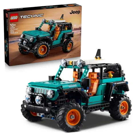 LEGO Technic Jeep Wrangler Rubicon SUV Car Toy - Off-Road Vehicle Model Kit w/ V