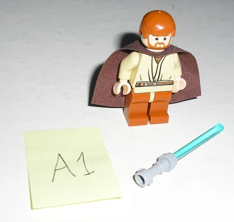 Lego Star Wars OBI-WAN KENOBI (Dark Orange Legs) Minifigure 7255 (Minty) *A1*