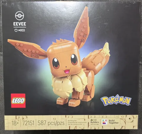 LEGO Pokemon Eevee Build Together Set 72151 587pcs 18+ 2025 19cm