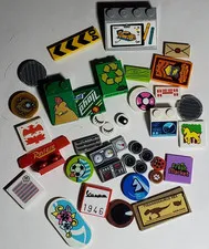 Lego Lot Of Printed Parts and Pieces Control Panels eye's MORE