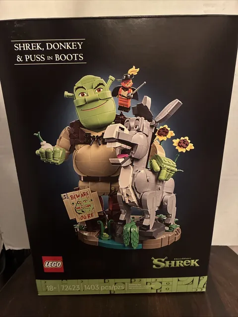 LEGO 72423 Shrek, Donkey & Puss In Boots 1,403 pcs Posable Figures - NEW IN BOX