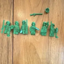 LEGO Minifigures Soldier Minifigure Lot w/ Accessories 6pc Age 5+ (71001)