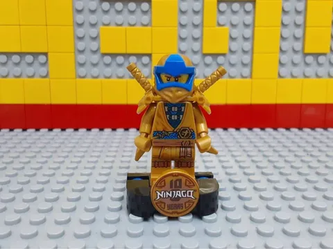 LEGO Ninjago Jay 10th Anniversary Mini Figure Limited Edition Gold Color Ninja