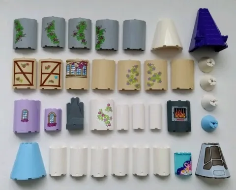 Lego Specialty Pieces Castle Tower Wall Panels Lot