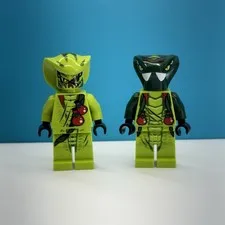 LEGO Ninjago Snakes: lot of 2 Minifigures Spitta & Lasha 9562 9447 njo0058 0051