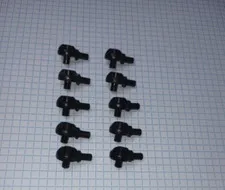10 Pieces of Lego 47455 black Technic Rotation Joint Ball Loop, 2 pins friction
