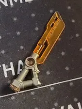 Lego New Trans-Orange Minifigure Weapon Sword w/ 3 Holes in Blade Part