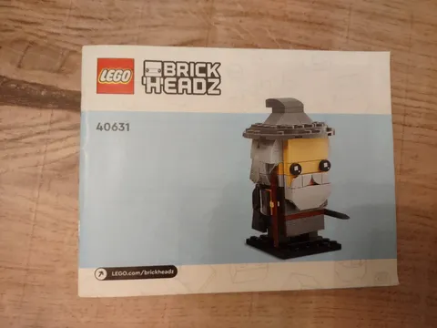 LEGO Brick Headz Gandalf The Grey 40631 - ONE Instruction Manual ONLY
