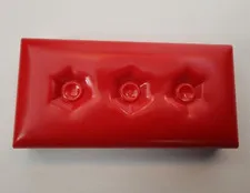 LEGO Red Duplo Tile, Modified 2 x 4 x 1/2 (Thick) with Cushion Profile