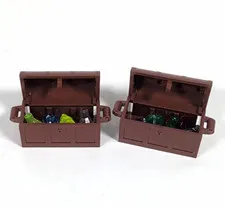 LEGO Pirates Treasure Chest Brown Bulk Lot w/ Gems Part 4738 10pc 2009