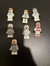LEGO STAR WARS Clone Trooper Minifgure Lot 7x