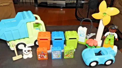 Lego Duplo Recycling Truck & Wind Turbine Electric Car Sets 10985 10987 READ