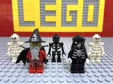 Lego Castle Series Minifig Bone Bone Warriors Wizard Skeleton Soldier Knight Set