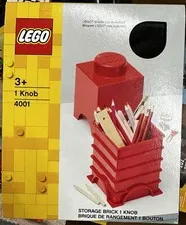 LEGO Storage Brick 1 Knob Stackable Plastic Container Box MPN 4001 (color: BLK)