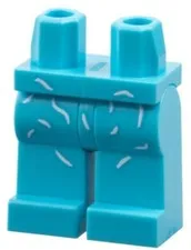 Lego 71048 Cat Lover Minifig LEGS Medium Azure White Lines Animal Pet Hair D538