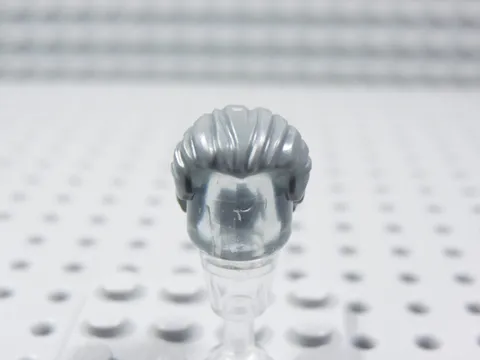 LEGO Dark Bluish Gray Hair w/ Swept Ponytail Horse Tail Minifig BQ