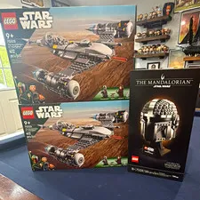 LEGO Star Wars The Mandalorian N-1 Starfighter (2) & Mandalorian Helmet - 3 item