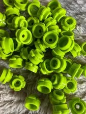 LEGO-NEW-#24866-LIME -ROUND PLATE-1 X 1W/ FLOWER EDGE-5 PETALS-25 PIECES