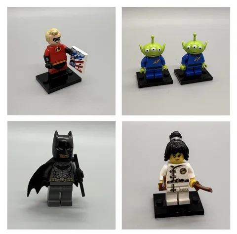 LEGO Minifigure lot Batman Nya Mr Incredible and 2x Toy Story Aliens 