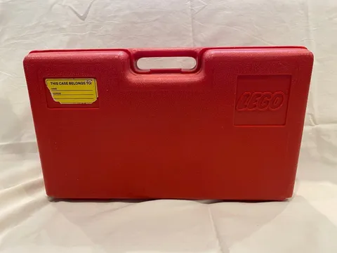 Vintage LEGO Storage Case 80's Carrying Case Box Bin 10x17x5 Large Red USA